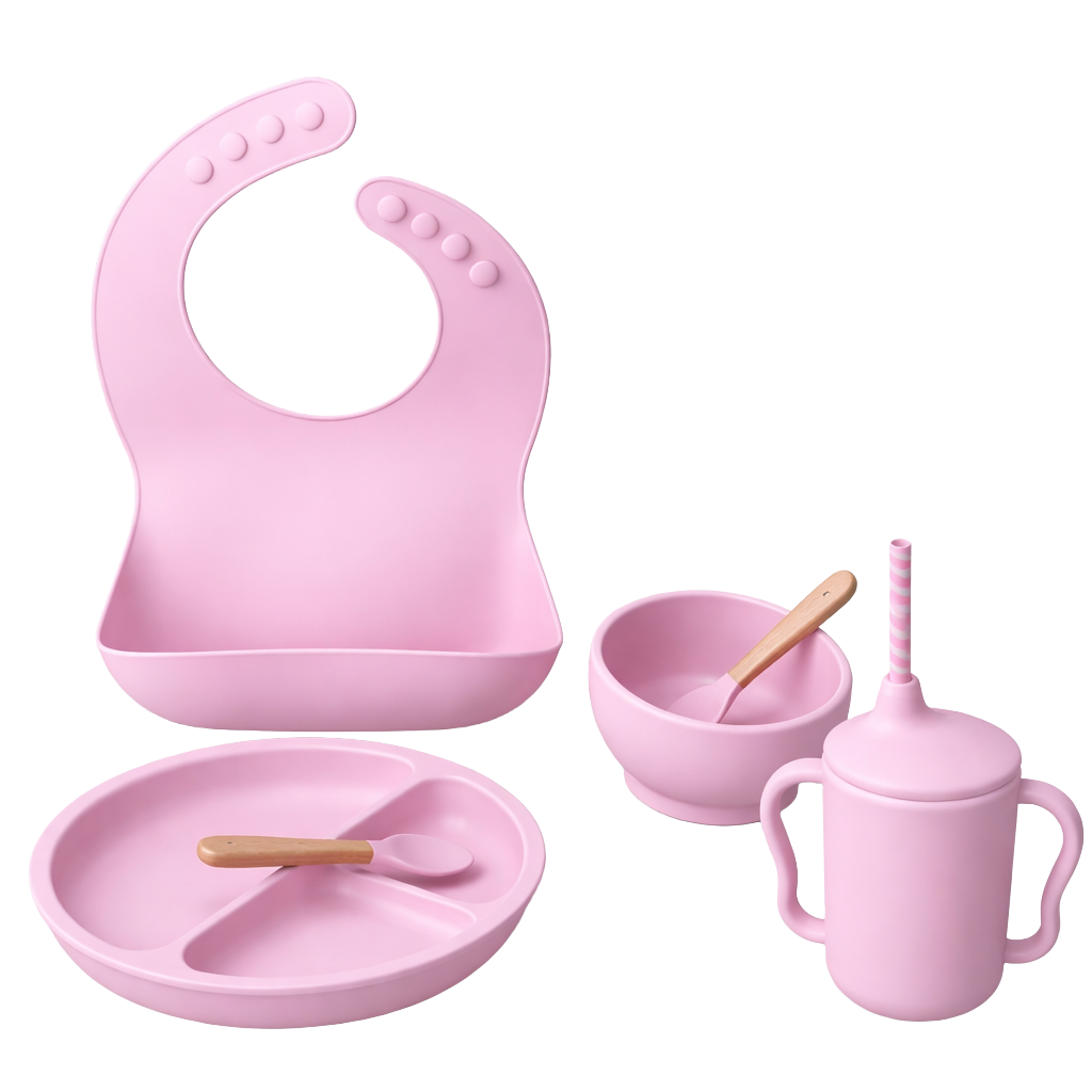 Silicone baby feeding set complete bundle